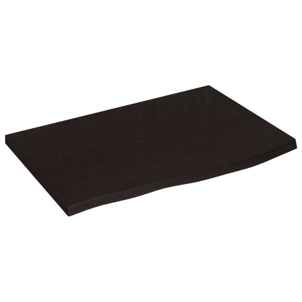 vidaXL Bathroom Countertop Dark Brown 60x40x2 cm Treated Solid Wood