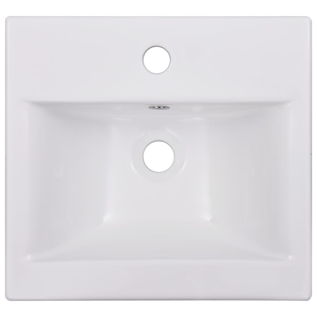 vidaXL Sink Cabinet with Built-in Basin High Gloss White Engineered Wood