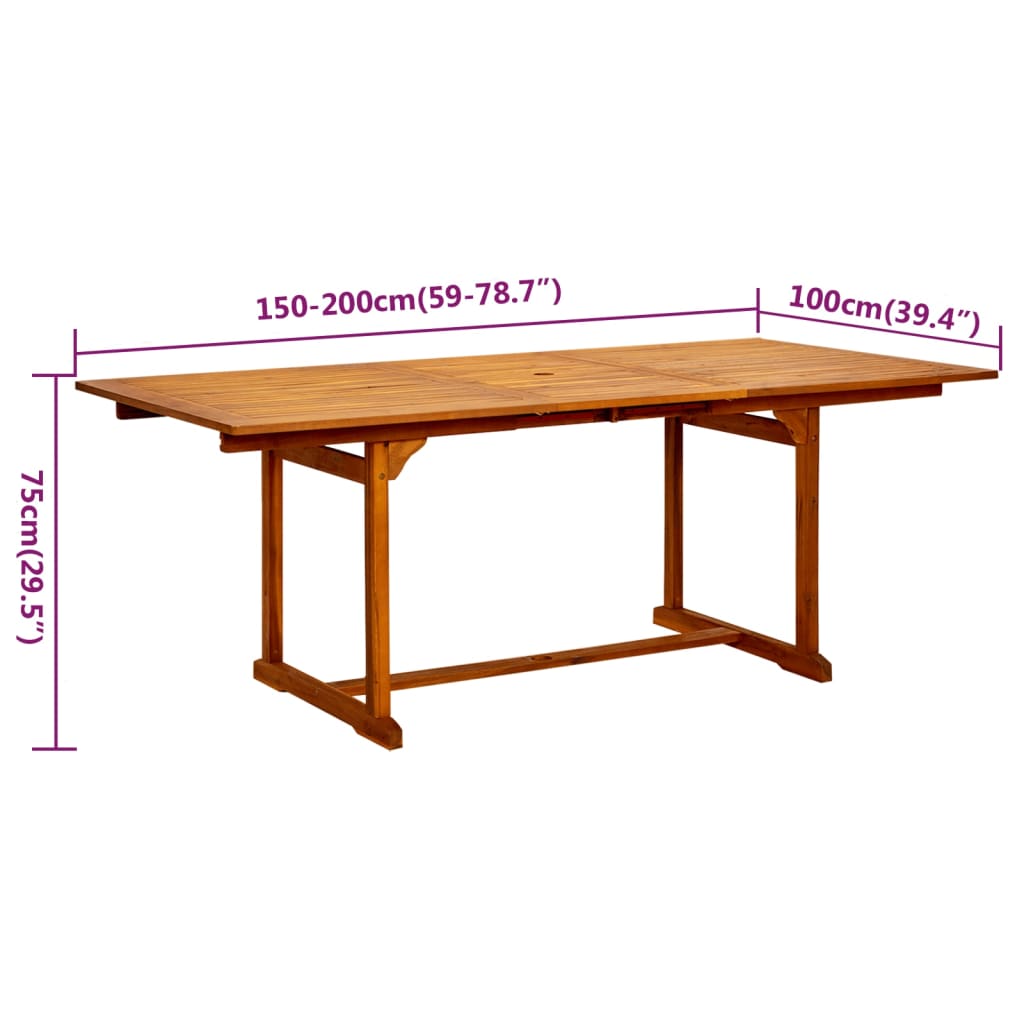 vidaXL 5 Piece Garden Dining Set Solid Wood Acacia