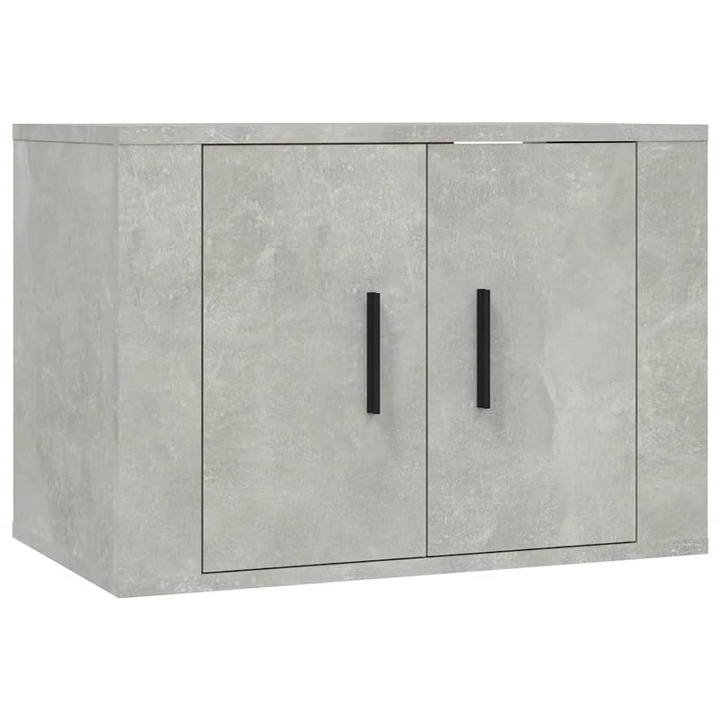 vidaXL Wall-mounted TV Cabinets 2 pcs Concrete Grey 57x34.5x40 cm