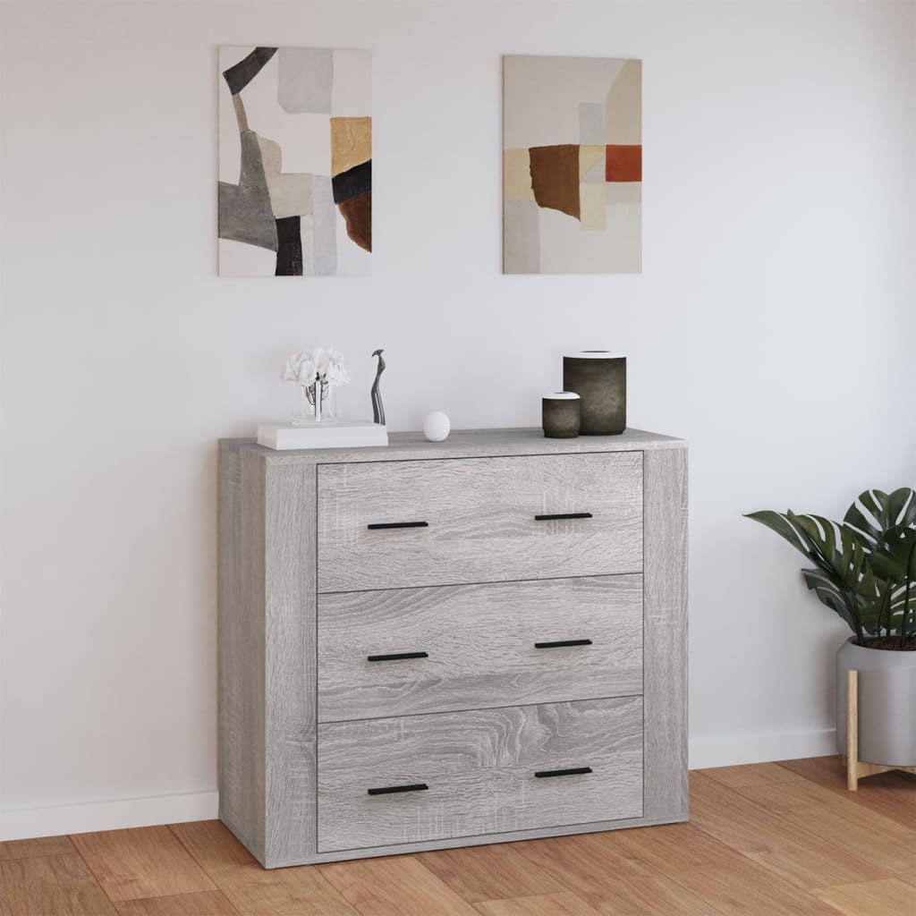 vidaXL Sideboard Grey Sonoma 80x33x70 cm Engineered Wood