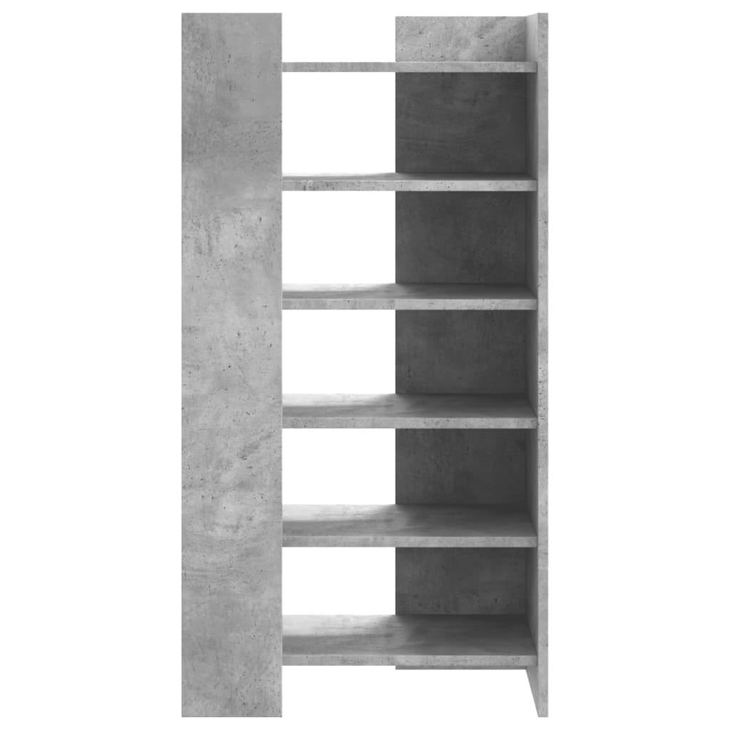 vidaXL Shoe Cabinet Concrete Grey 52x37.5x100 cm Engineered Wood