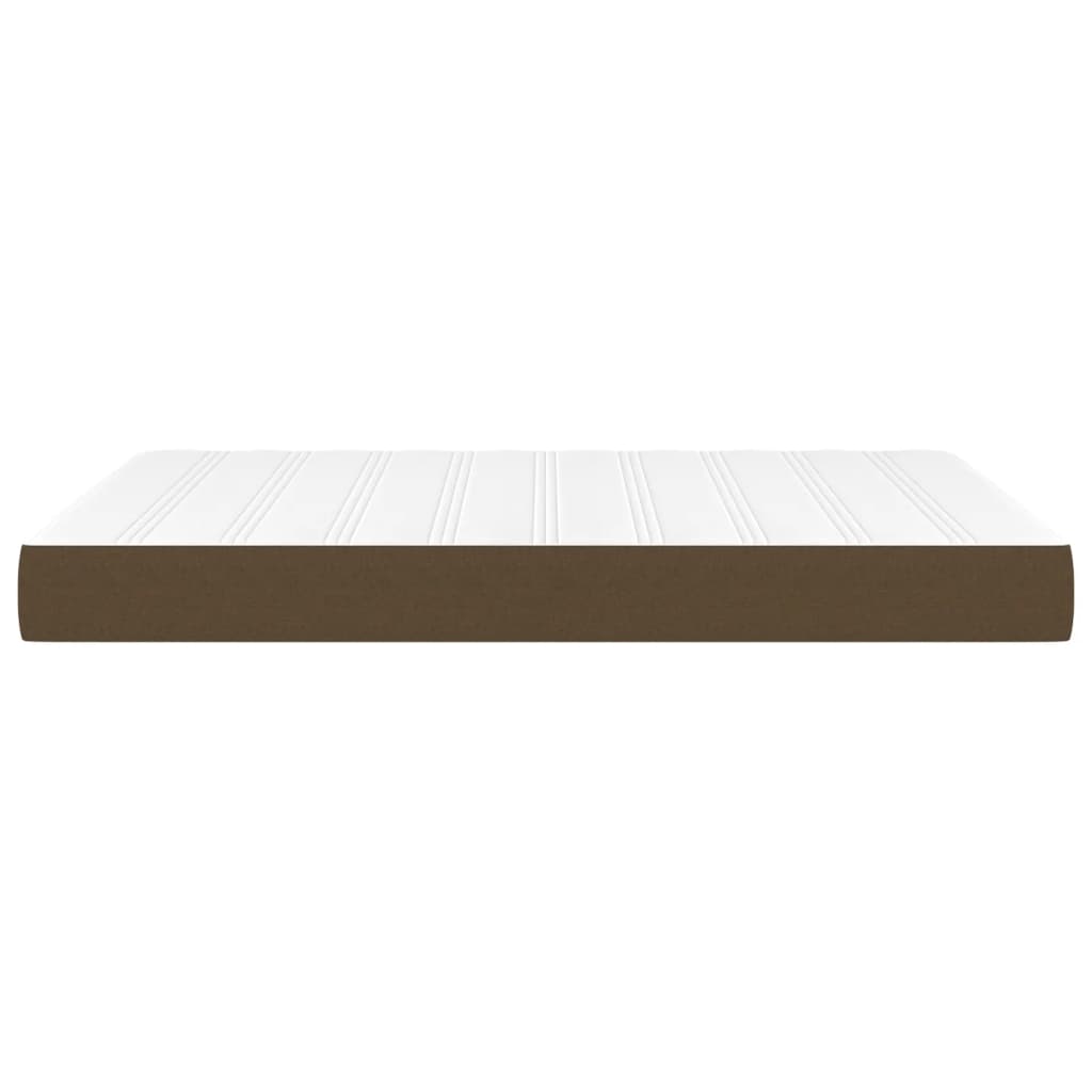 vidaXL Pocket Spring Bed Mattress Dark Brown 140x190x20 cm Fabric