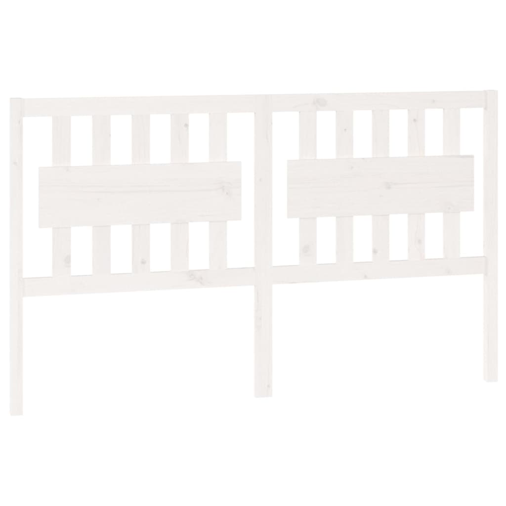 vidaXL Bed Headboard White 155.5x4x100 cm Solid Wood Pine