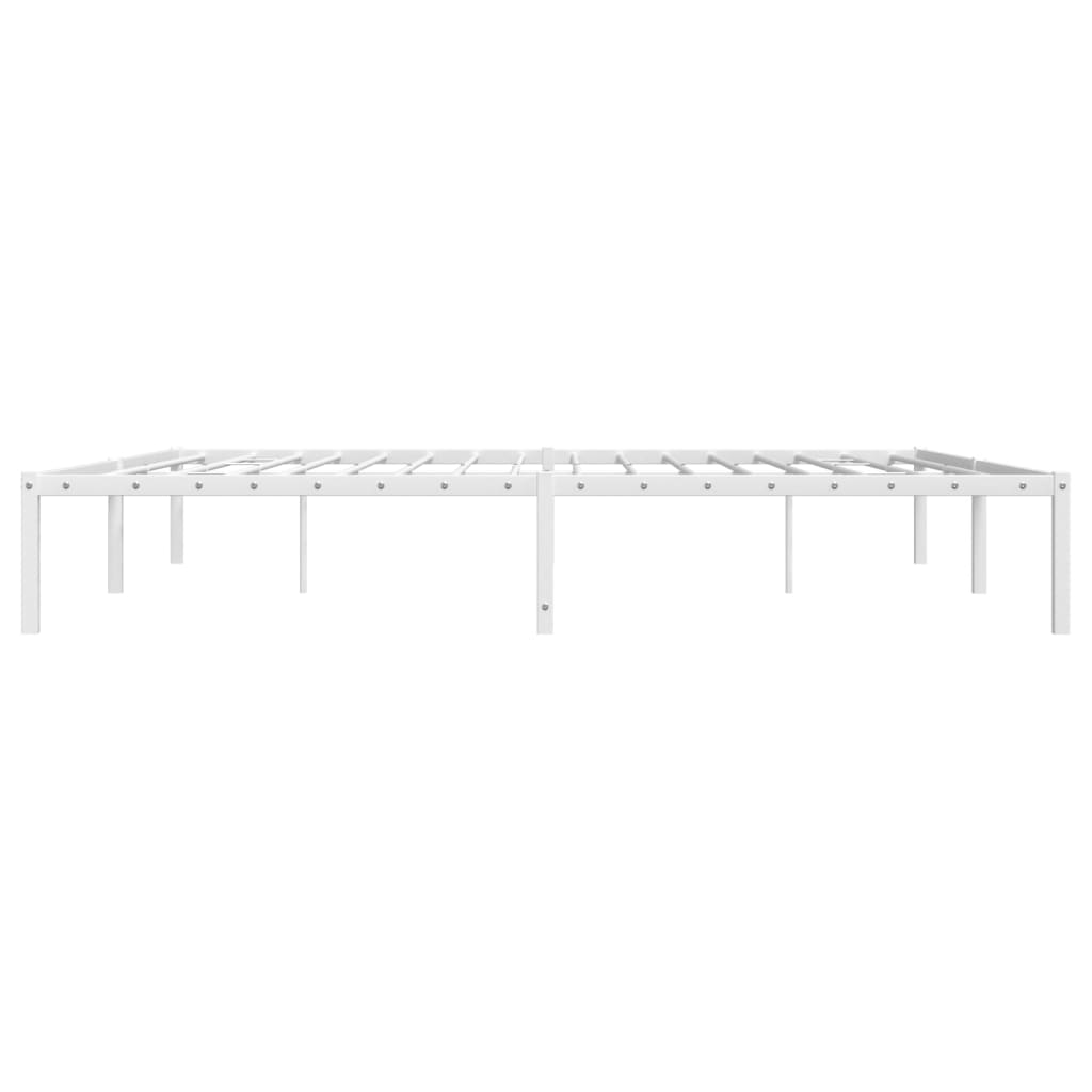 vidaXL Metal Bed Frame without Mattress White 200x200 cm