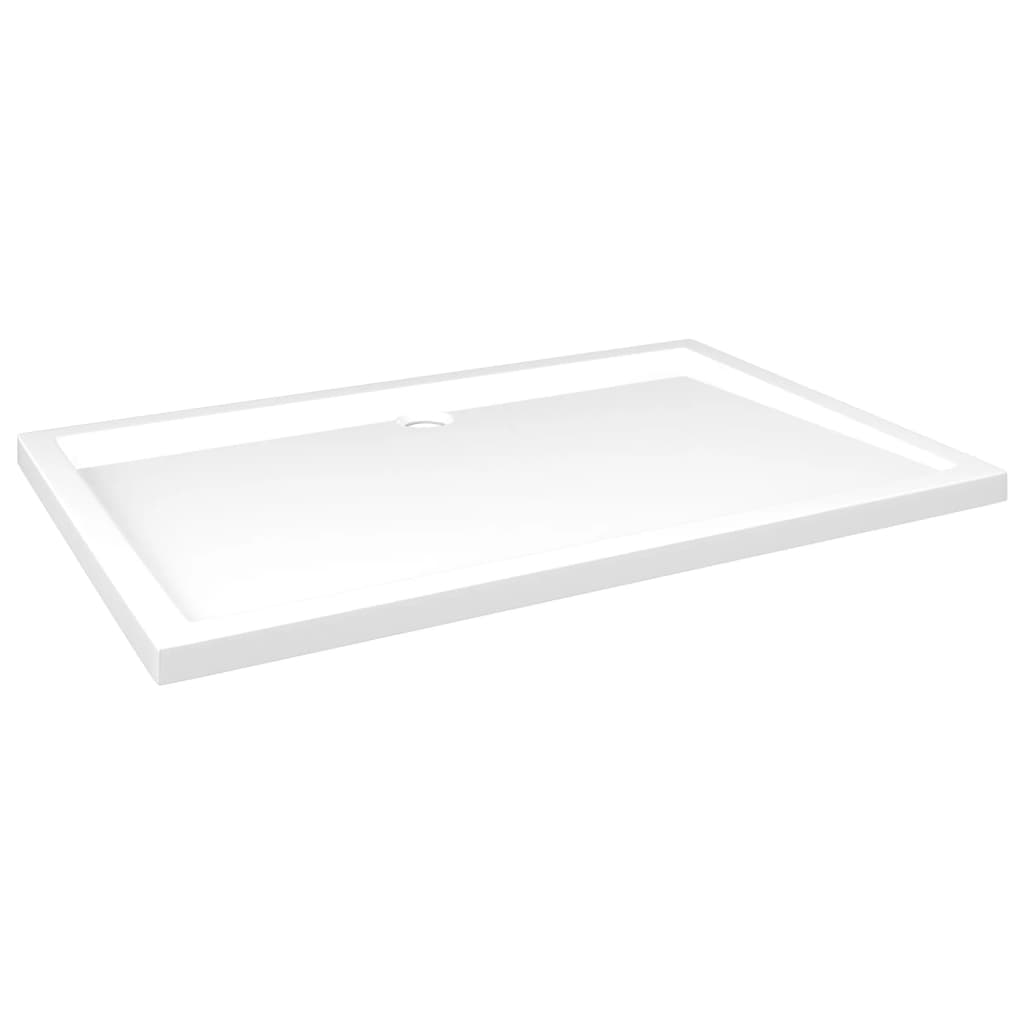 vidaXL Rectangular ABS Shower Base Tray White 80x120 cm