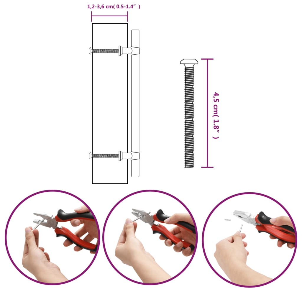 vidaXL Cabinet Handles 10 pcs Silver 160 mm Stainless Steel