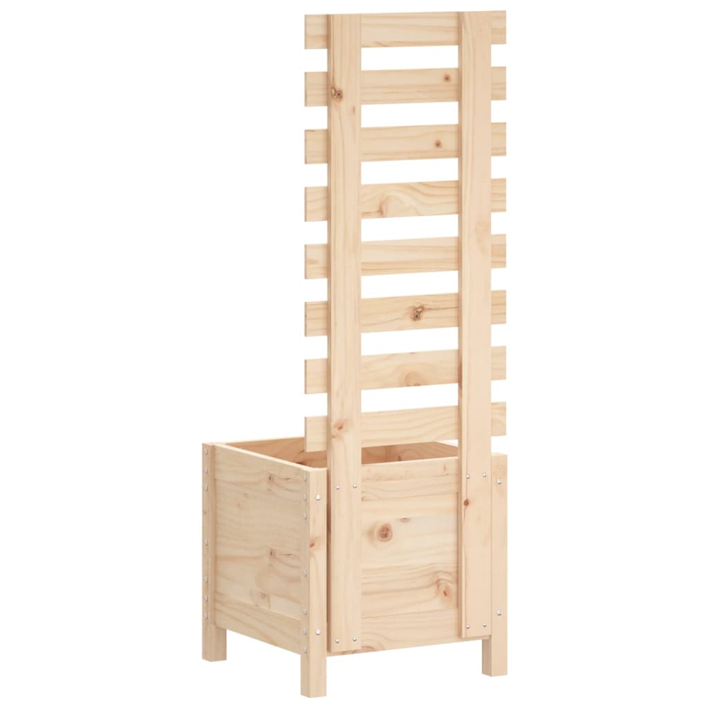 vidaXL Garden Planter with Rack 39x39.5x114 cm Solid Wood Pine