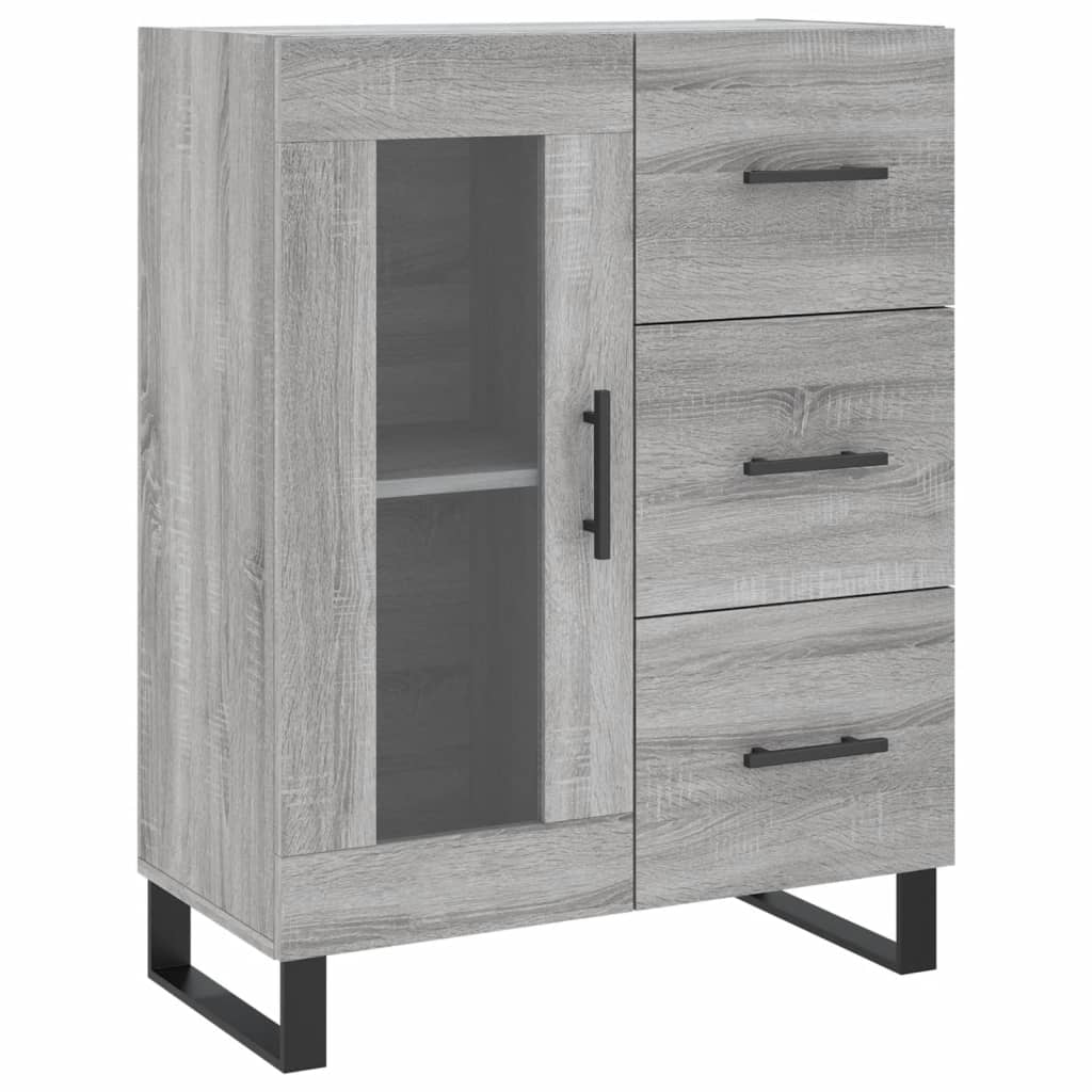 vidaXL Sideboard Grey Sonoma 69.5x34x90 cm Engineered Wood