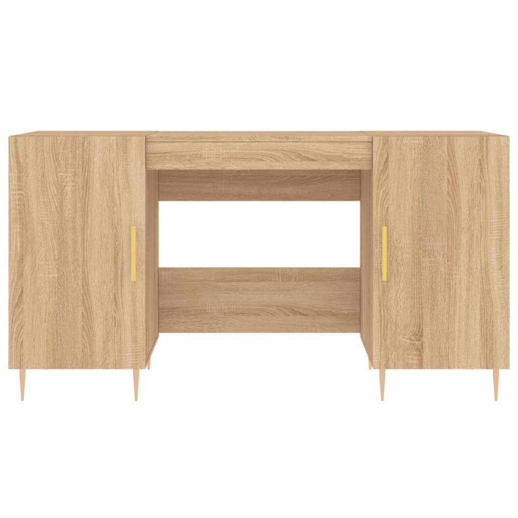 vidaXL Desk Sonoma Oak 140x50x75 cm Engineered Wood