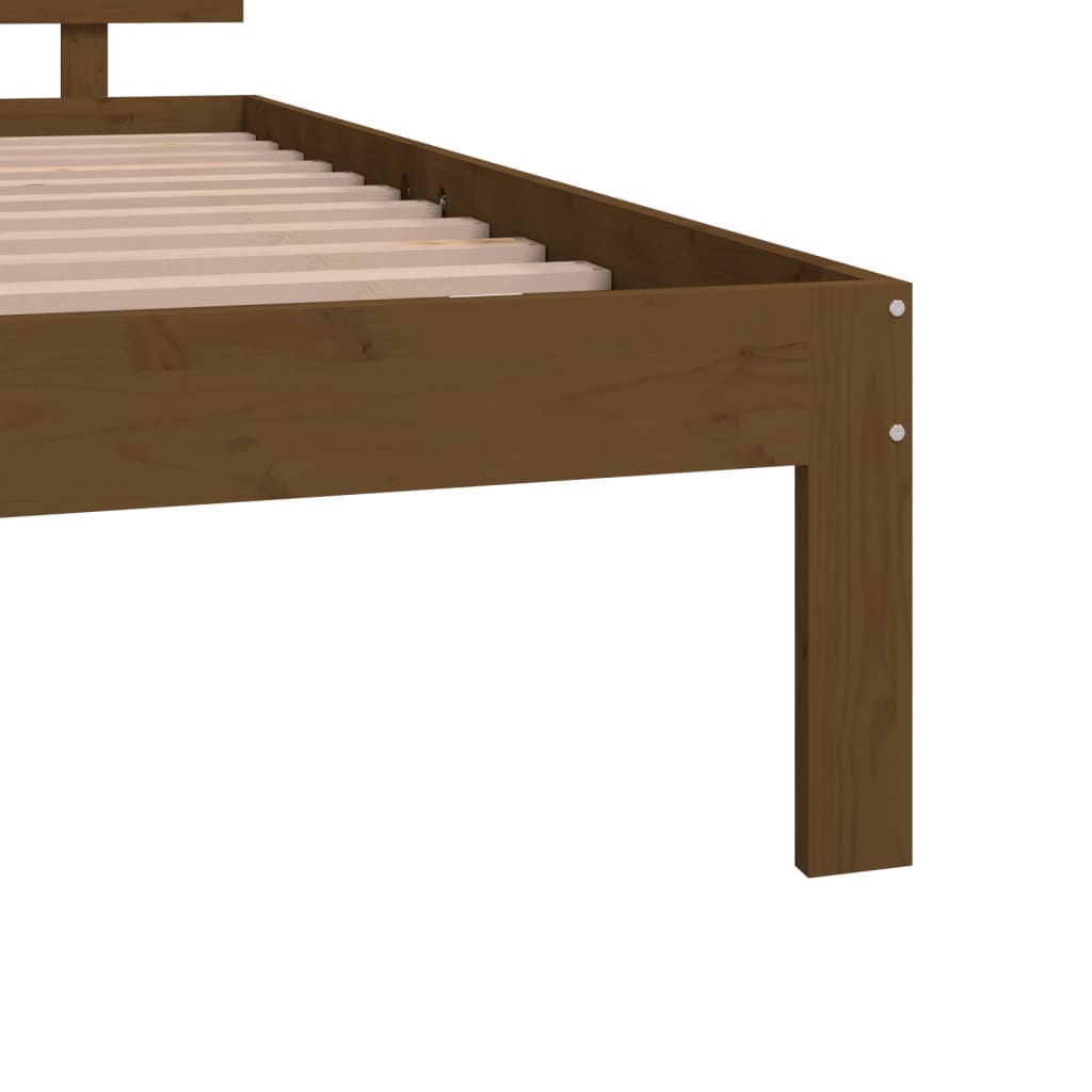 vidaXL Bed Frame without Mattress Honey Brown 120x190 cm Small Double