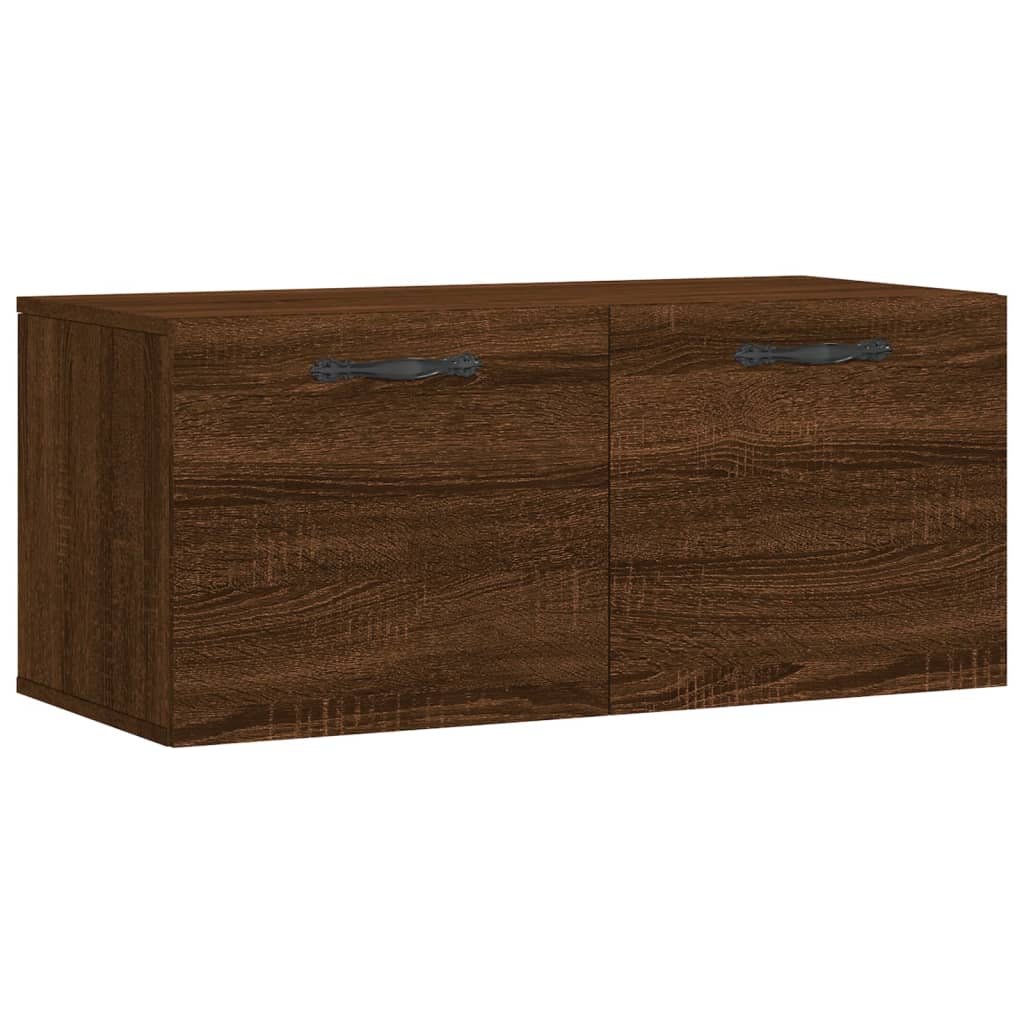 vidaXL Wall Cabinet Brown Oak 80x36.5x35 cm Engineered Wood