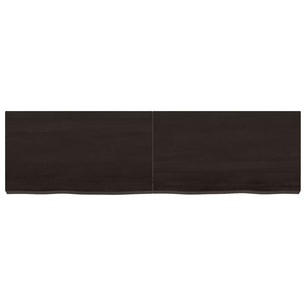 vidaXL Bathroom Countertop Dark Brown 140x40x(2-6) cm Treated Solid Wood