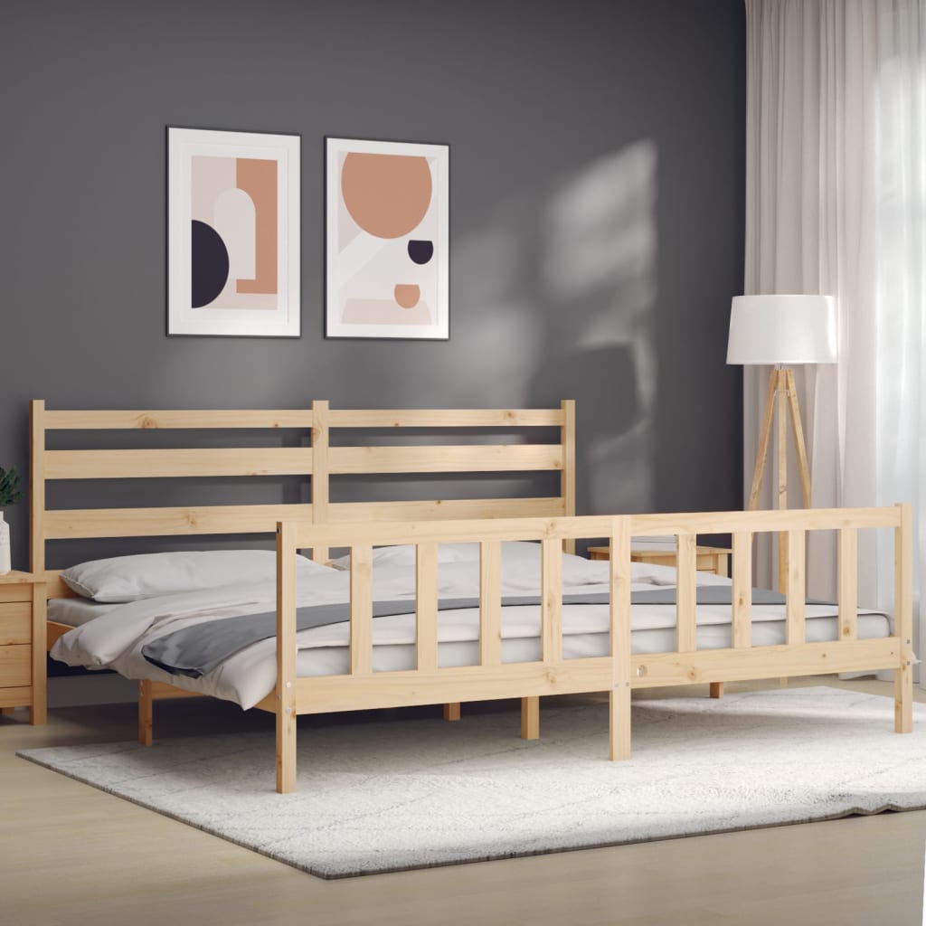 vidaXL Bed Frame without Mattress Solid Wood Pine