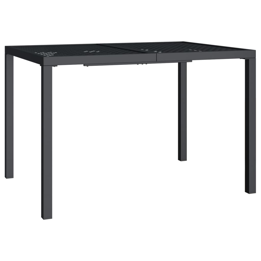 vidaXL Garden Table Anthracite 110x80x72 cm Steel