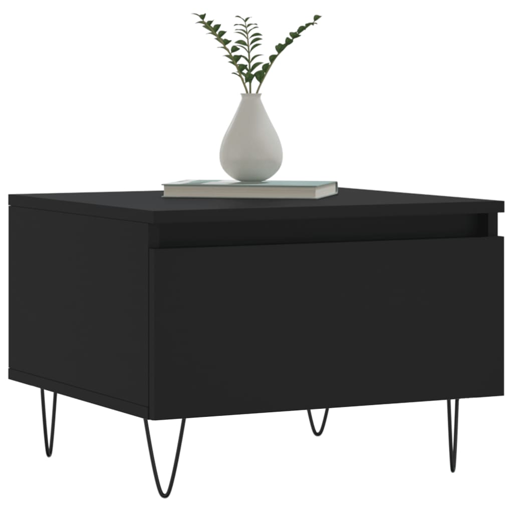 vidaXL Coffee Table Black 50x46x35 cm Engineered Wood