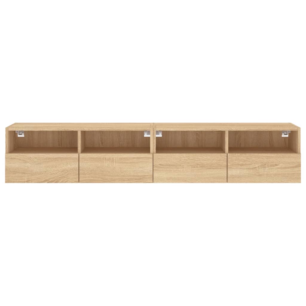 vidaXL TV Wall Cabinets 2 pcs Sonoma Oak 80x30x30 cm Engineered Wood