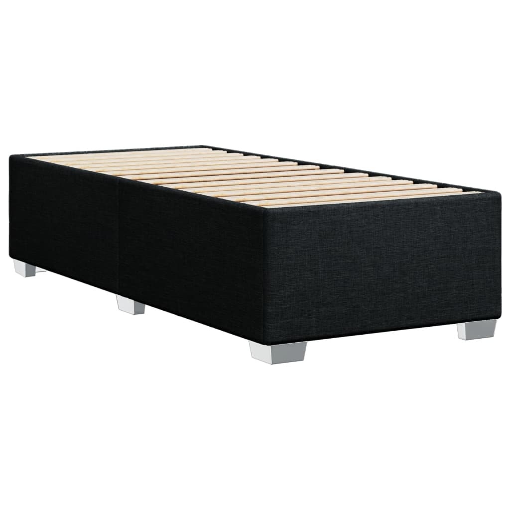 vidaXL Bed Frame without Mattress Black 90x190 cm Single Fabric