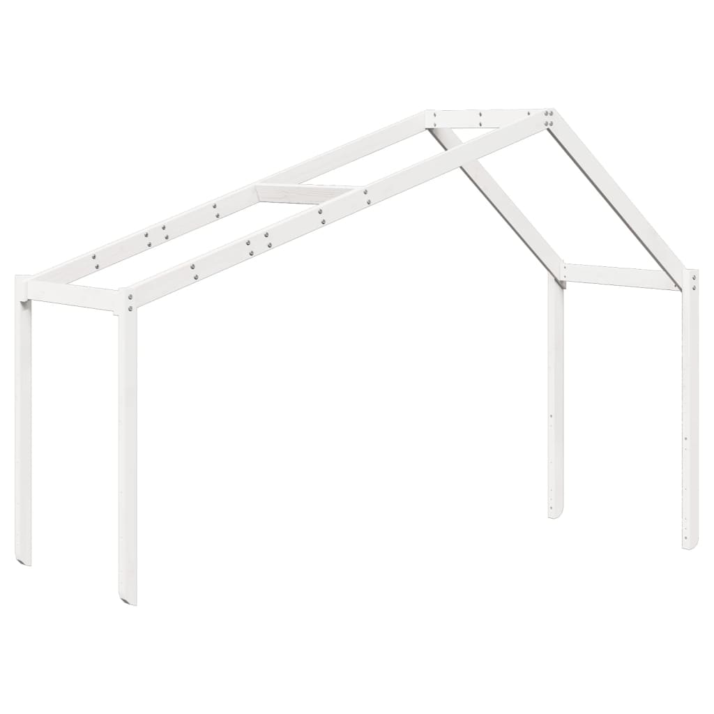 vidaXL Kids' Bed Roof White 203x80.5x142 cm Solid Wood Pine