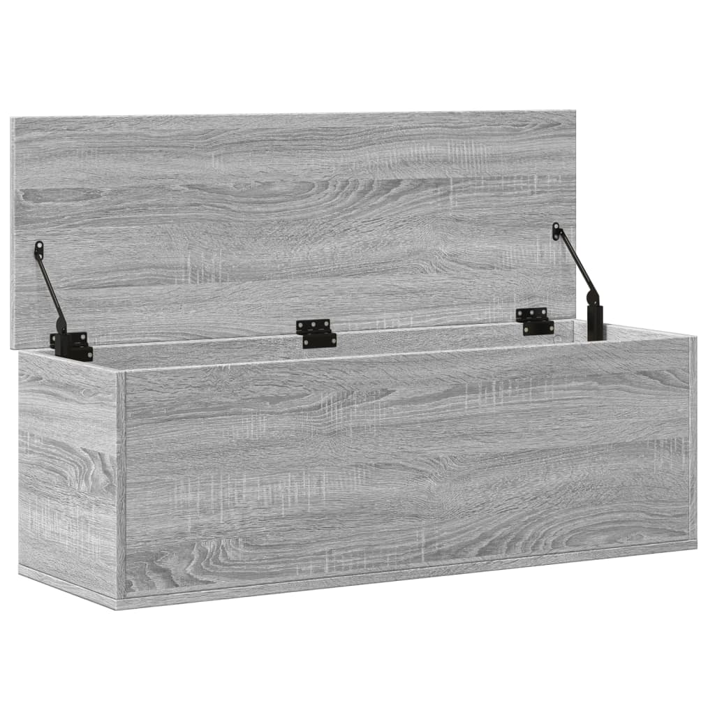 vidaXL Storage Box Grey Sonoma 102x35x35 cm Engineered Wood