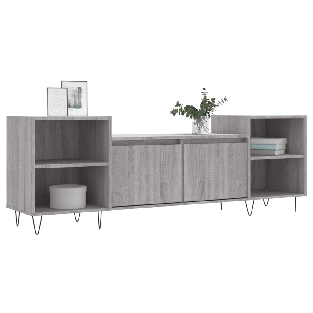 vidaXL TV Cabinet Grey Sonoma 160x35x55 cm Engineered Wood