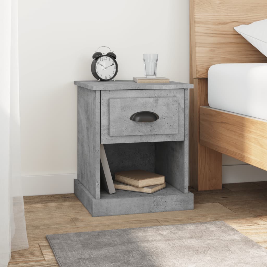 vidaXL Bedside Cabinets 2 pcs Concrete Grey 39x39x47.5 cm Engineered Wood