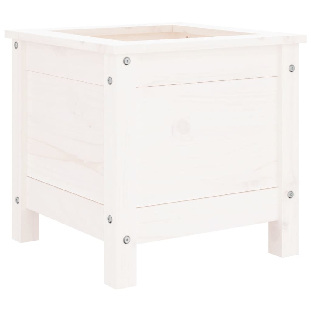 vidaXL Garden Planter White 40x40x39 cm Solid Wood Pine