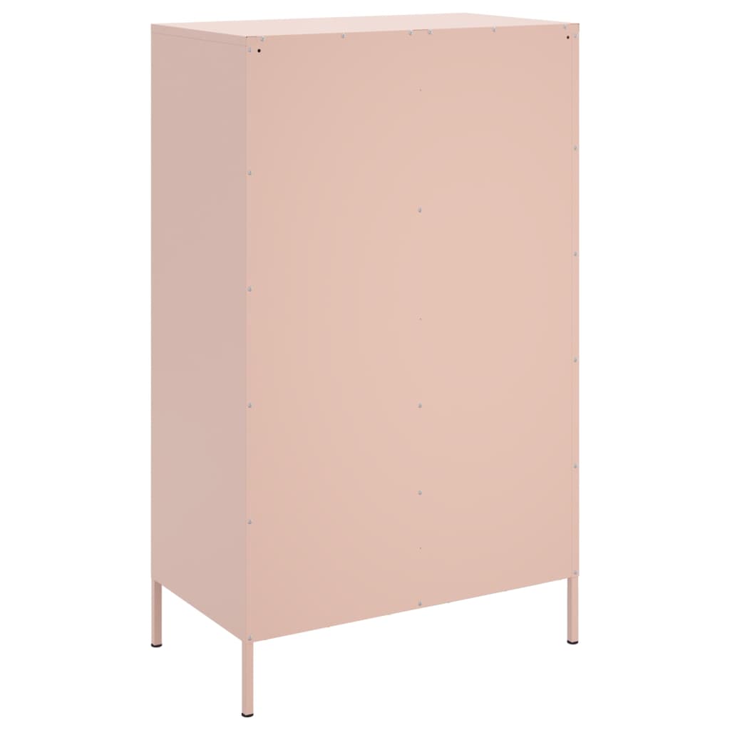 vidaXL Highboard Pink 68x39x113 cm Steel