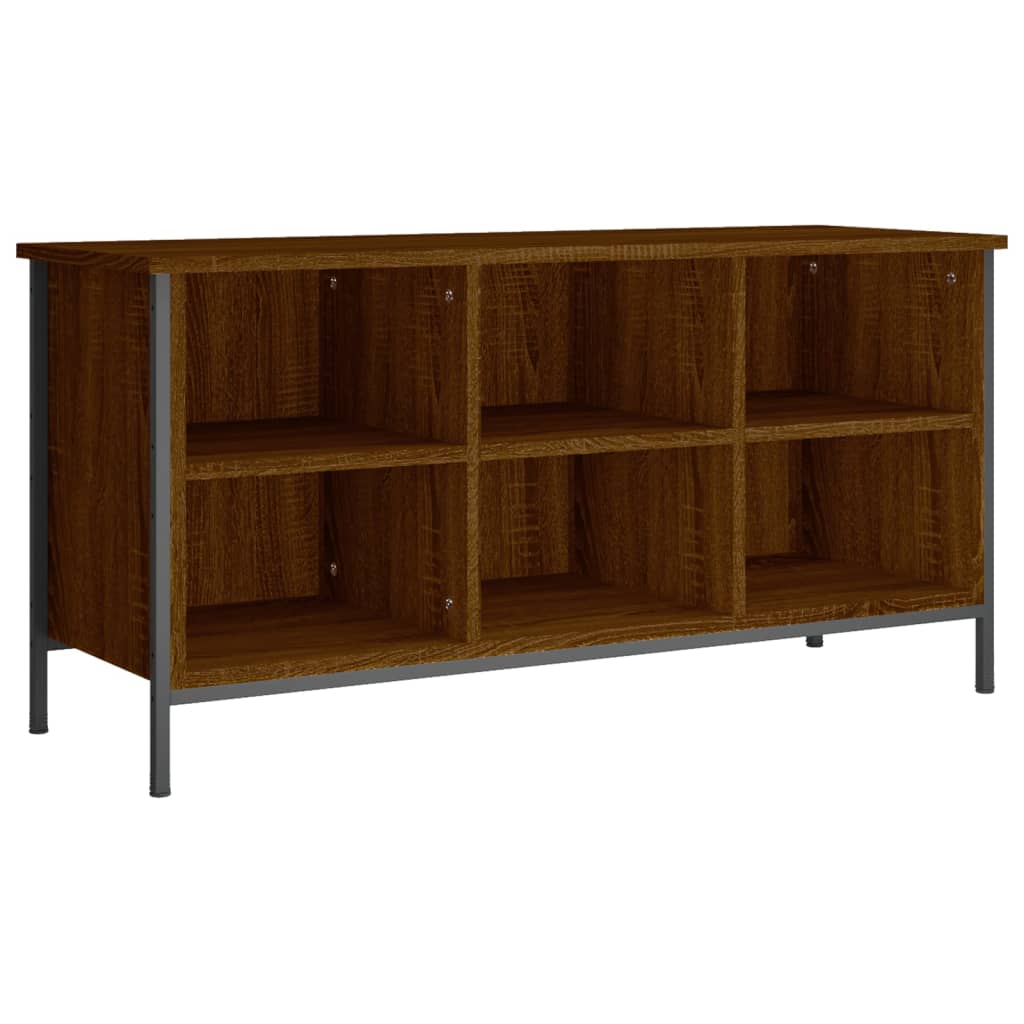vidaXL Shoe Cabinet Brown Oak 100x35x50 cm Engineered Wood