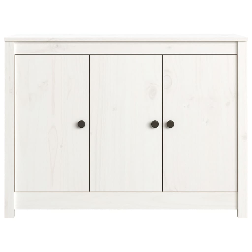 vidaXL Sideboard White 100x35x74 cm Solid Wood Pine