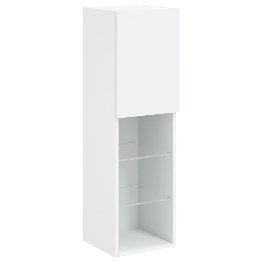 vidaXL 4 Piece TV Wall Units with LED White Engineered Wood