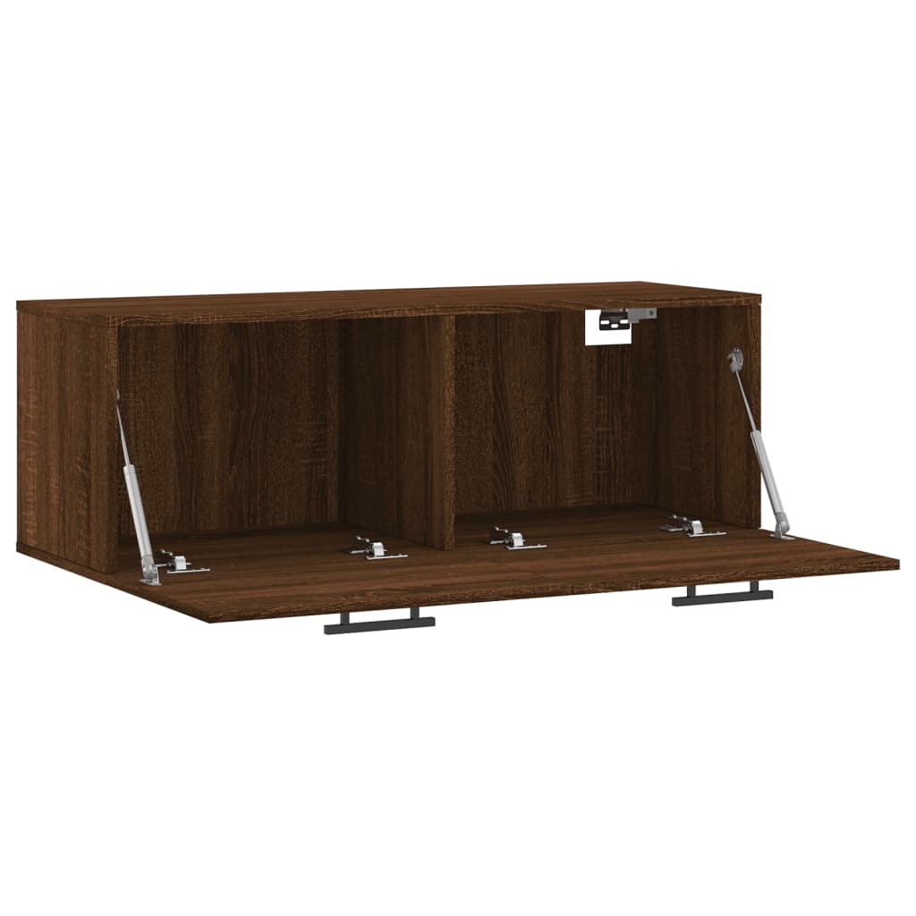 vidaXL Wall Cabinet Brown Oak 100x36.5x35 cm Engineered Wood