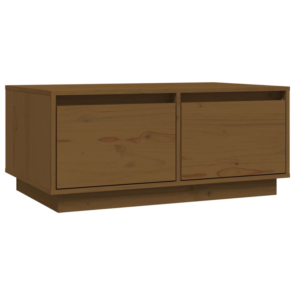 vidaXL Coffee Table Honey Brown 80x50x35 cm Solid Wood Pine