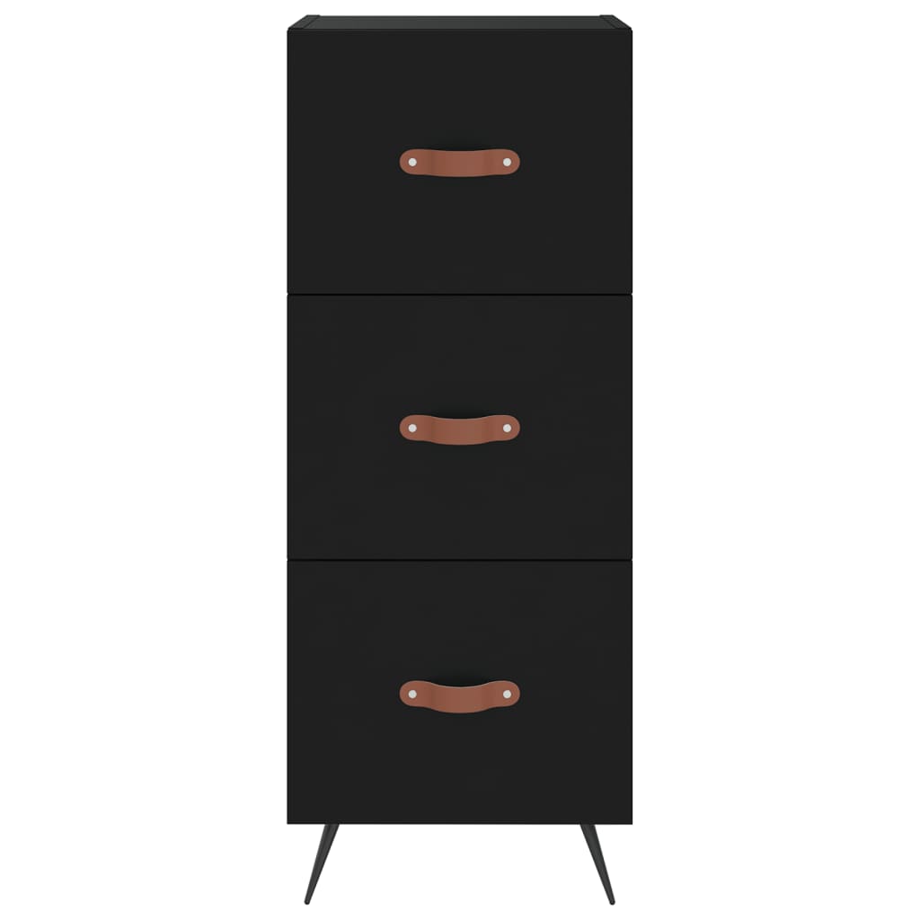 vidaXL Highboard Black 34.5x34x180 cm Engineered Wood