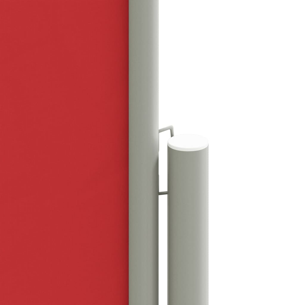 vidaXL Retractable Side Awning Red 140x1200 cm