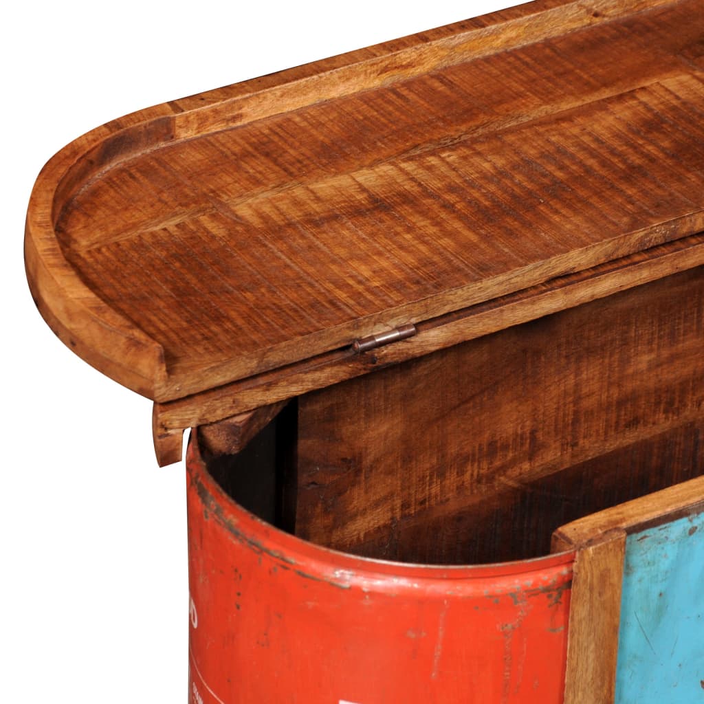 Reclaimed Solid Wood Sideboard Storage Bench