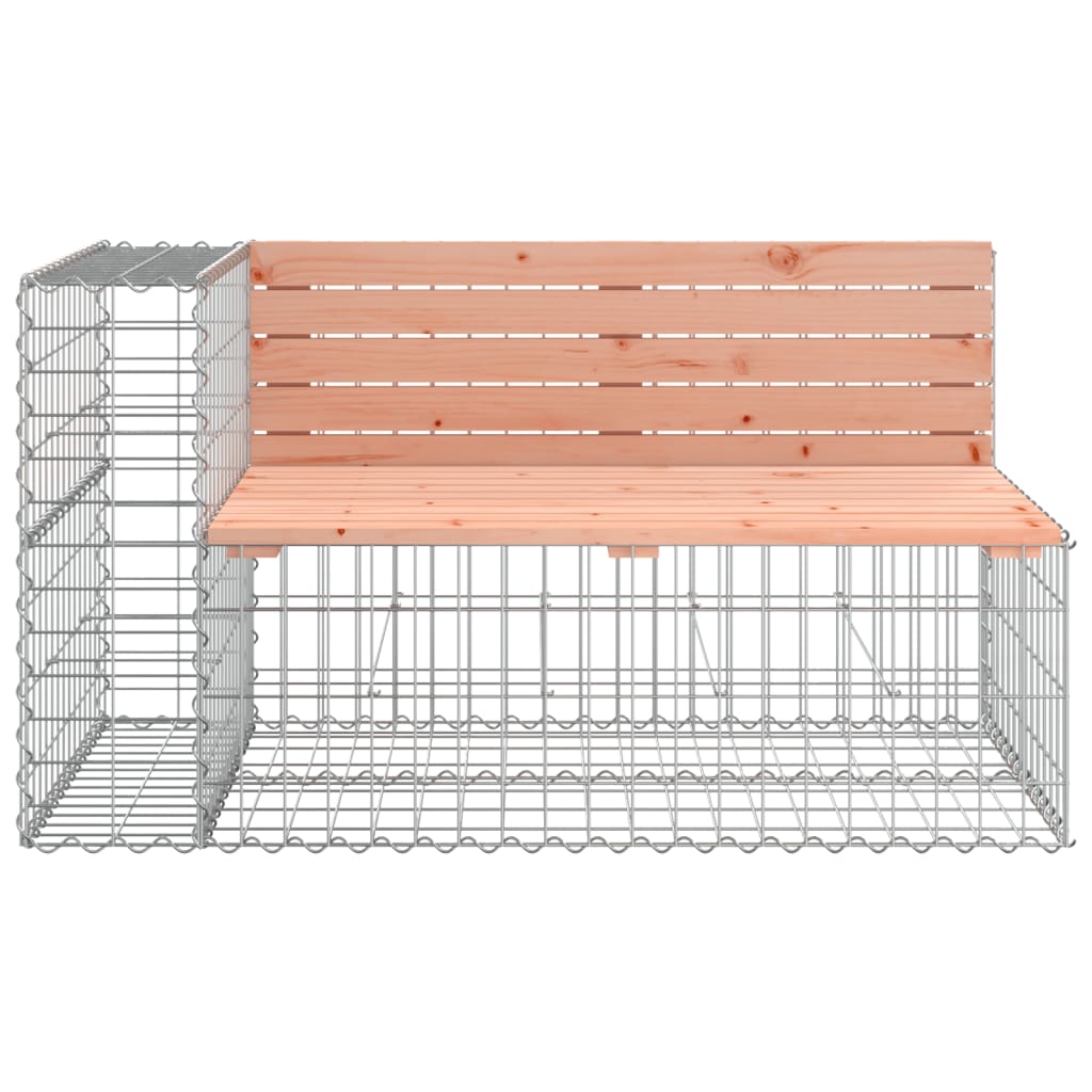 vidaXL Garden Bench Gabion Design 122x71x65.5 cm Solid Wood Douglas