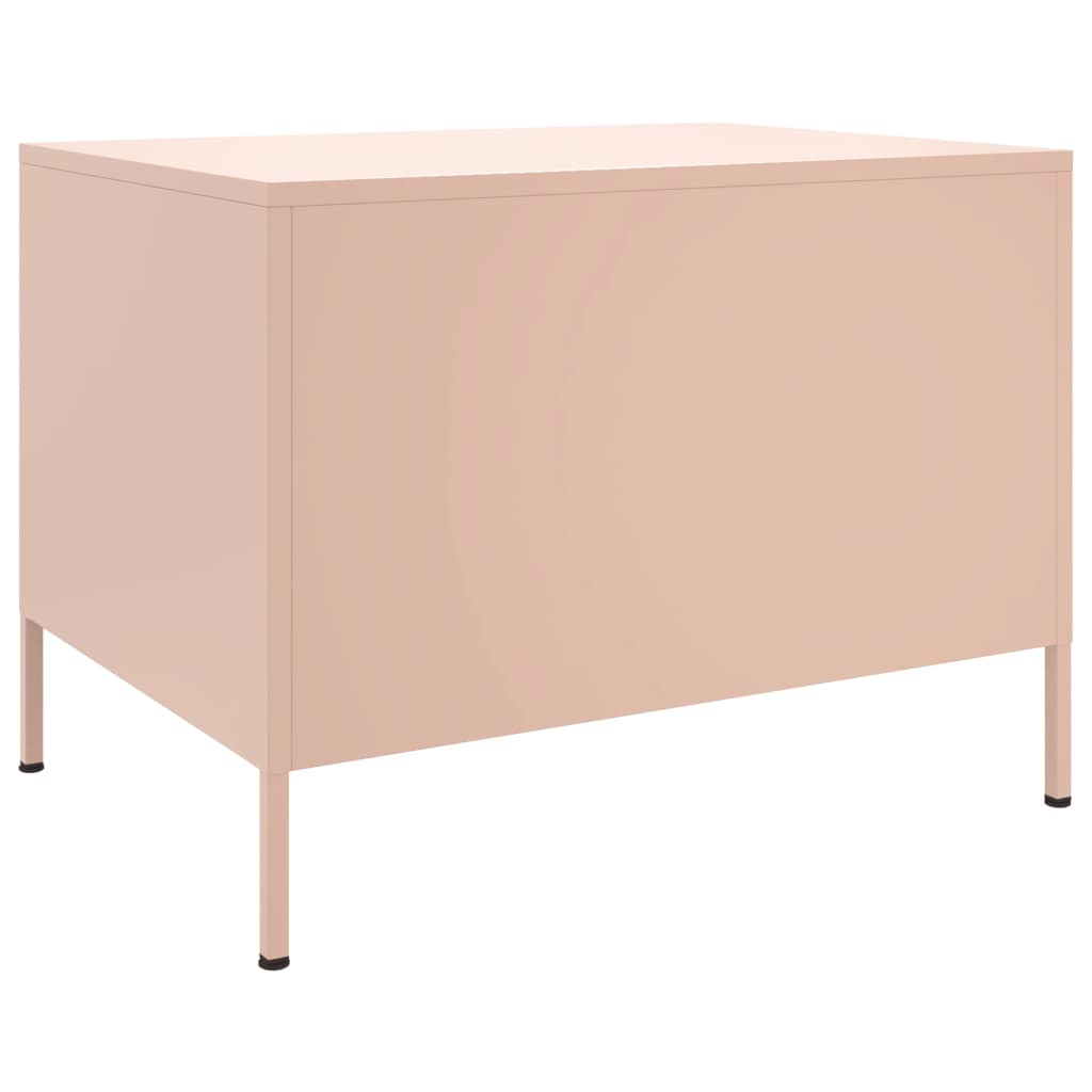 vidaXL Coffee Table Pink 68x50x50.5 cm Steel