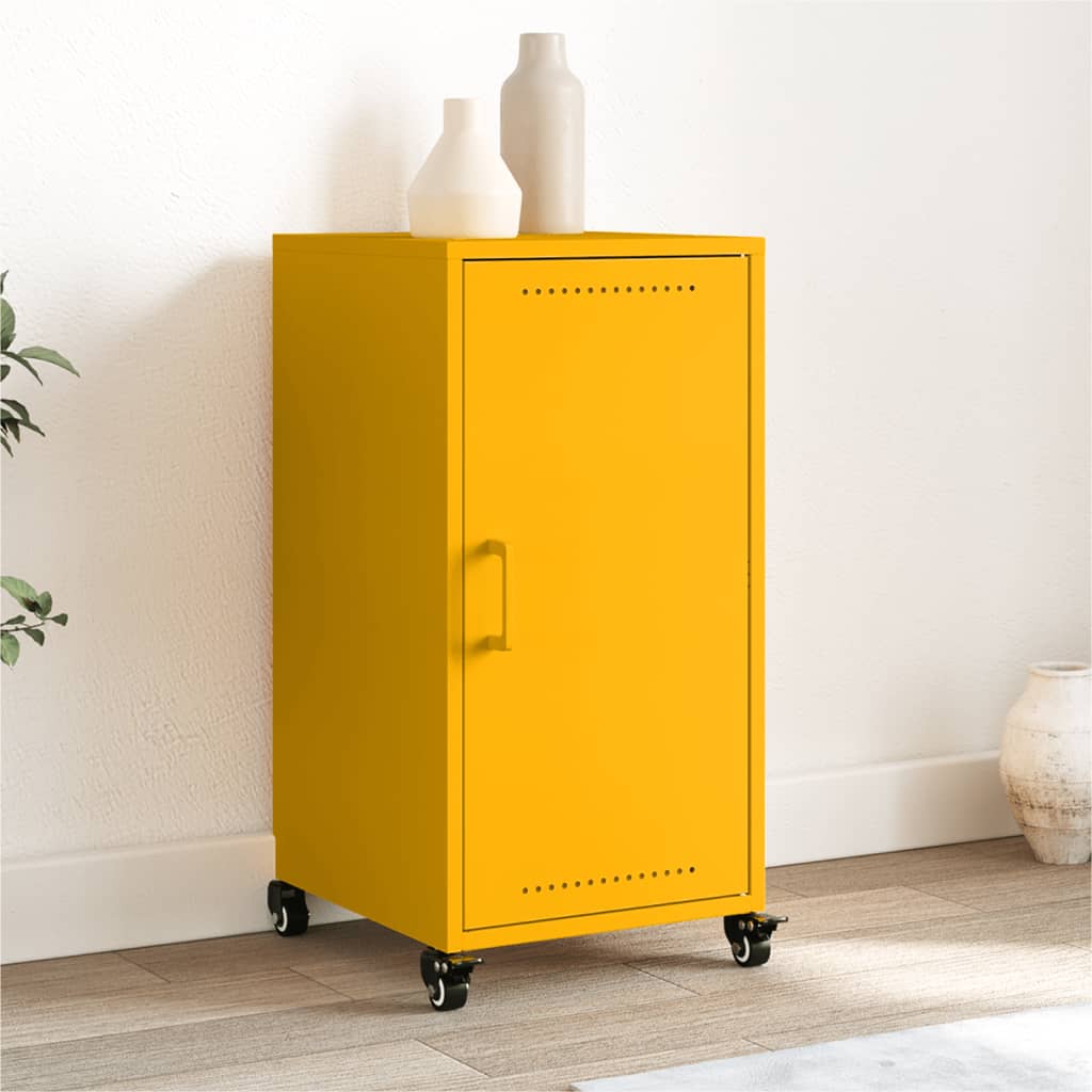 vidaXL Sideboard Mustard Yellow 36x39x72 cm Steel