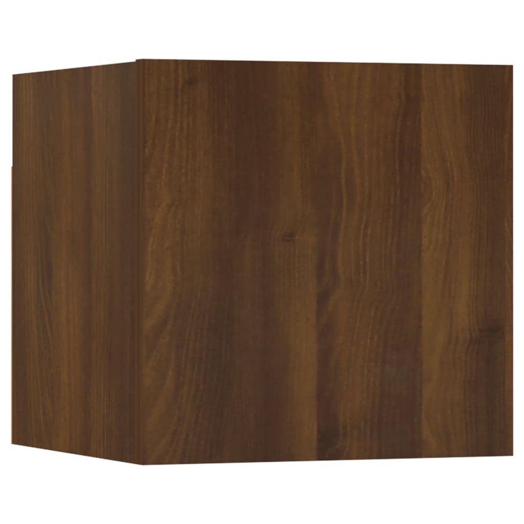 vidaXL Wall-mounted TV Cabinet Brown Oak Engineered Wood