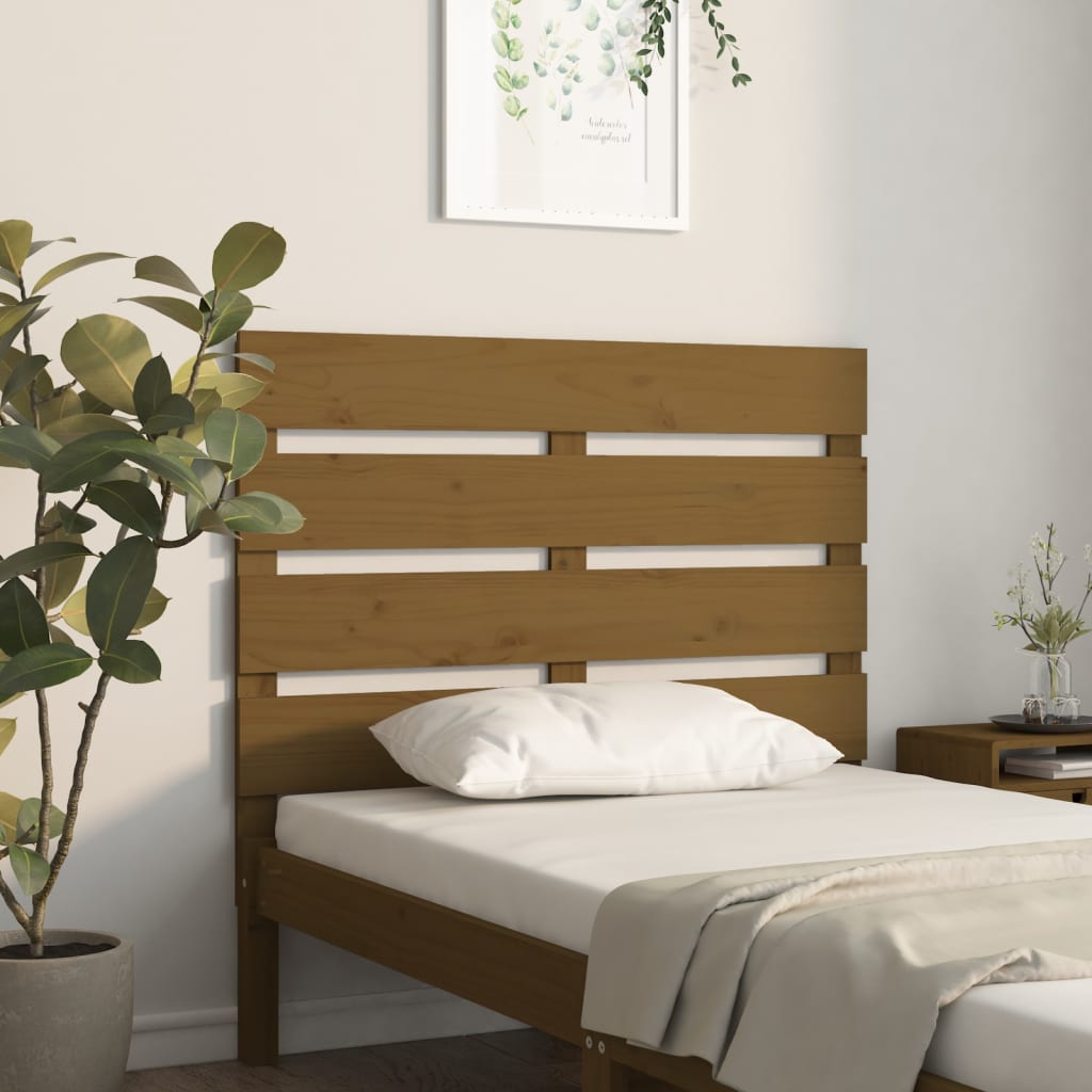 vidaXL Headboard Honey Brown 100x3x80 cm Solid Wood Pine