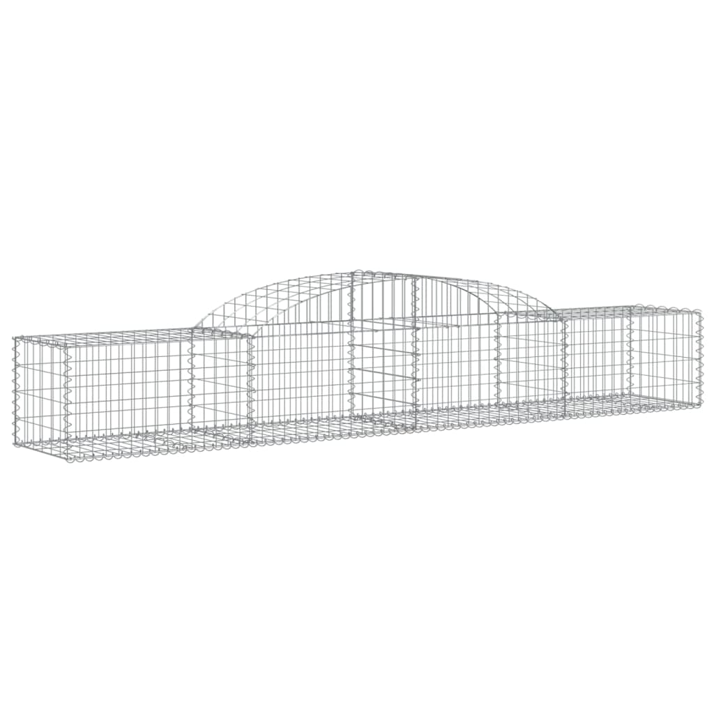 vidaXL Arched Gabion Baskets 5 pcs 300x50x40/60 cm Galvanised Iron