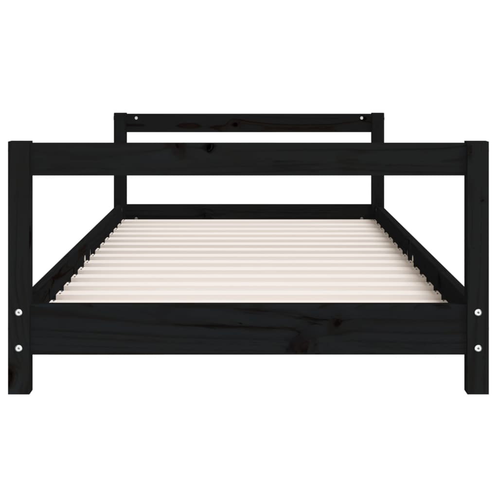 vidaXL Kids Bed Frame Black 80x160 cm Solid Wood Pine