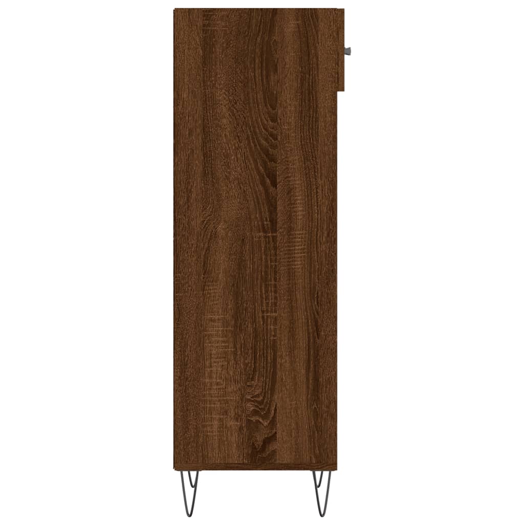 vidaXL Shoe Cabinet Brown Oak 30x35x105 cm Engineered Wood