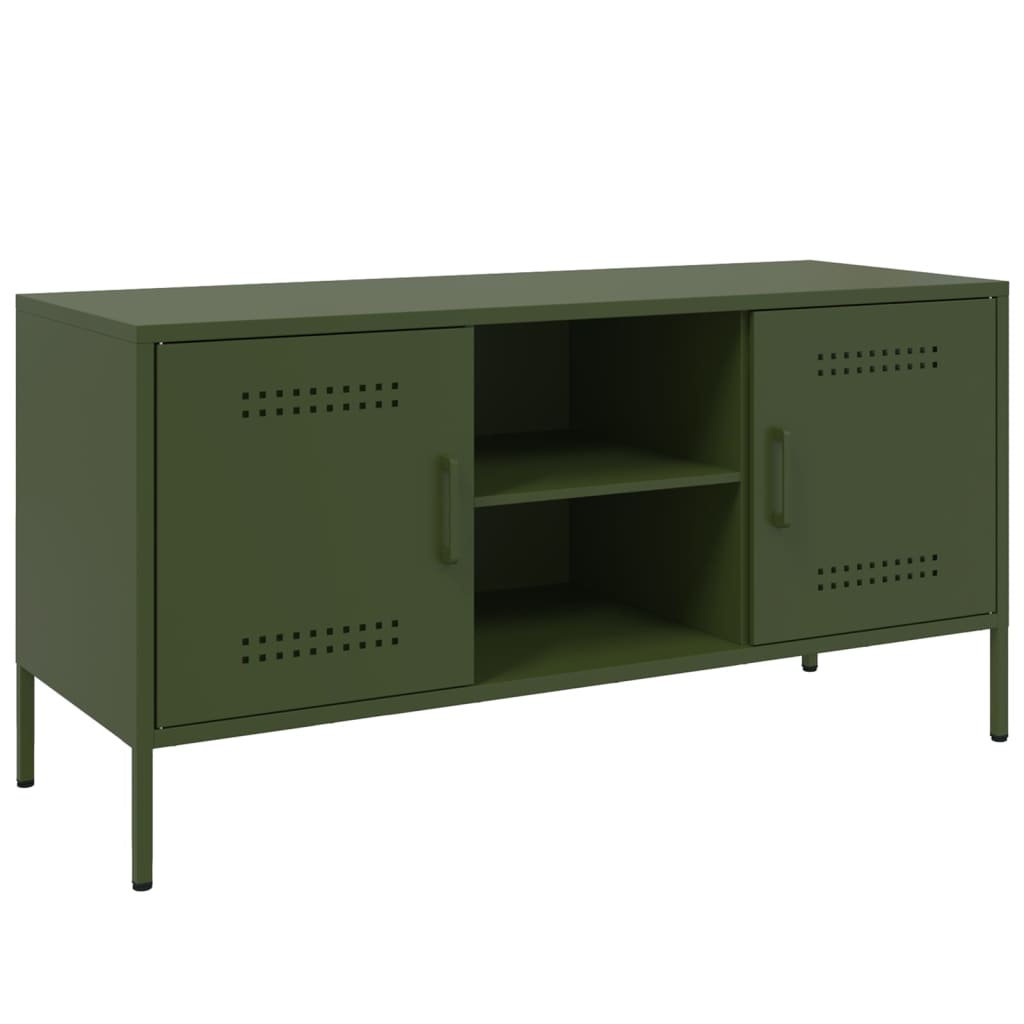 vidaXL TV Cabinet Olive Green 100.5x39x50.5 cm Steel