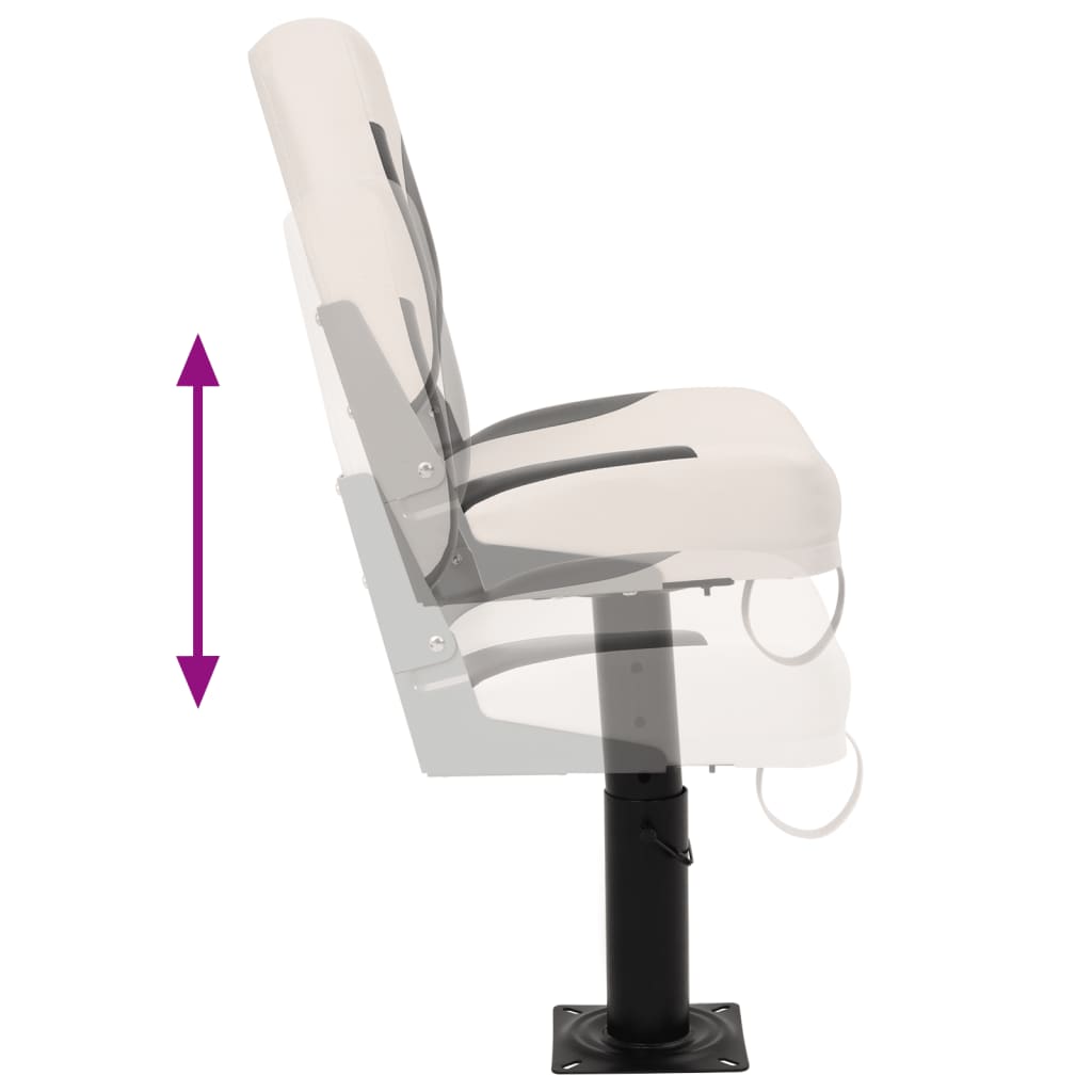 vidaXL Boat Seat with Pedestal Height Adjustable 360° Rotatable