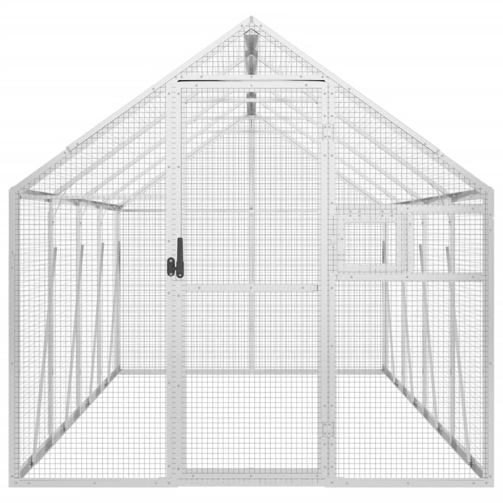 vidaXL Aviary Silver 1.79x4x1.85 m Aluminium