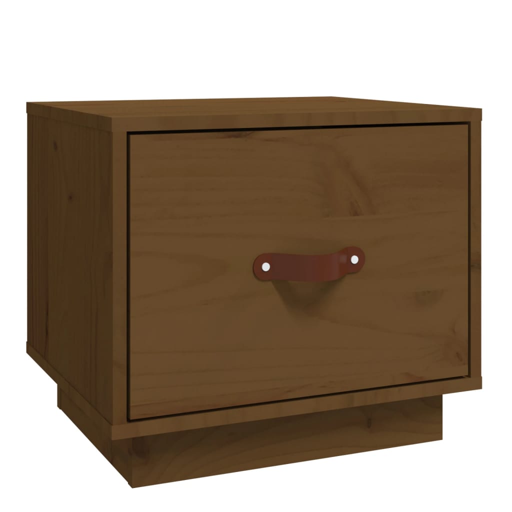 vidaXL Bedside Cabinet Honey Brown 40x34x35 cm Solid Wood Pine