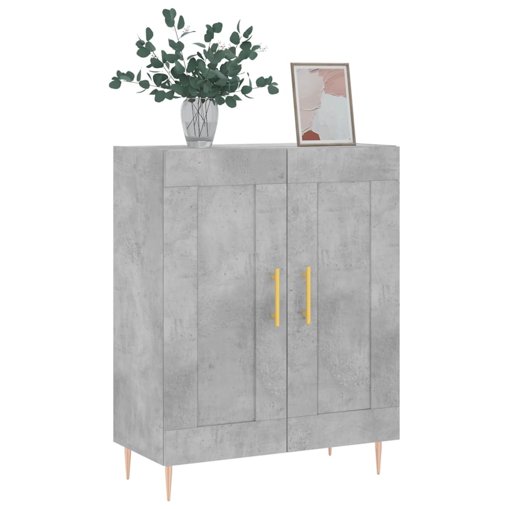 vidaXL Sideboard Concrete Grey 69.5x34x90 cm Engineered Wood