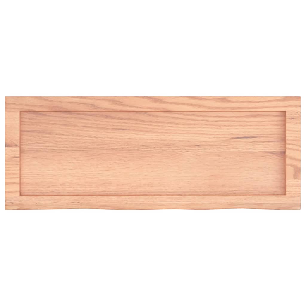 vidaXL Wall Shelf Light Brown 80x30x(2-6) cm Treated Solid Wood Oak